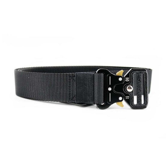 CINTURA TATTICA REGOLABILE IN NYLON NERA CON CHIUSURA STILE COBRA IMMORTAL WARRIOR