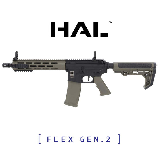 FUCILE SOFTAIR ELETTRICO SA-F03 FLEX GEN.2 HAL ETU NERO/VERDE SPECNA ARMS