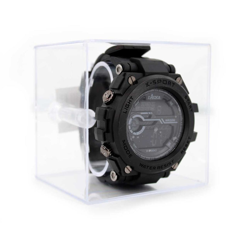 Orologio tattico multifunzione 26 CM  NERO  NYLON/METALLO LASIKA