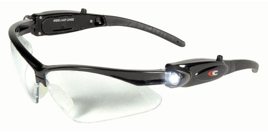 Occhiale Widelamp Scocca Nera Con Led Lens Clear Cofra