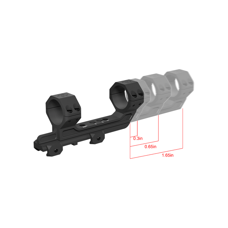 SUPPORTO CON ANELLI DA 30mm ESTENSIBILE E REGOLABILE VECTOR OPTICS