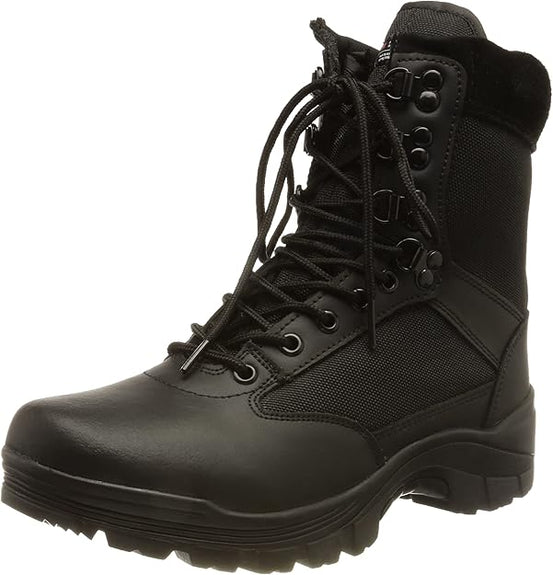 ANFIBI SWAT NERI PELLE E CORDURA MILTEC