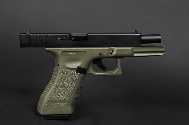 PISTOLA A GAS SCARRELLANTE GLOCK 17 OD GREEN EVOLUTION