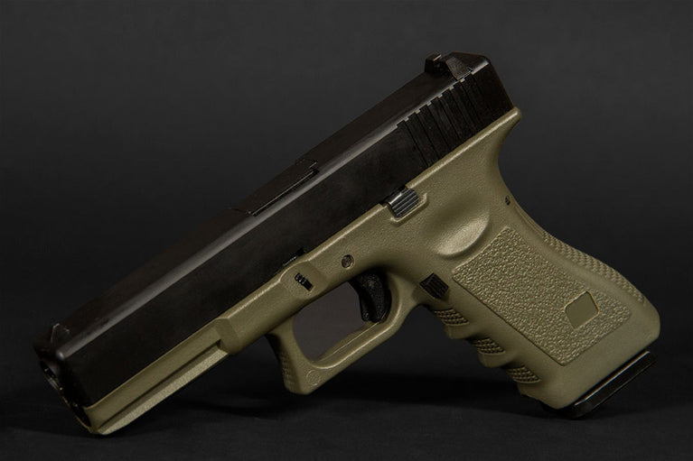 PISTOLA A GAS SCARRELLANTE GLOCK 17 OD GREEN EVOLUTION