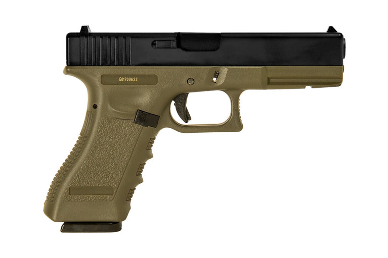 PISTOLA A GAS SCARRELLANTE GLOCK 17 OD GREEN EVOLUTION