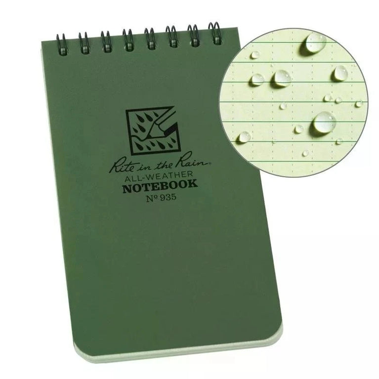 BLOCK NOTES IDROREPELLENTE 76×133 mm COLORE VERDE RITE