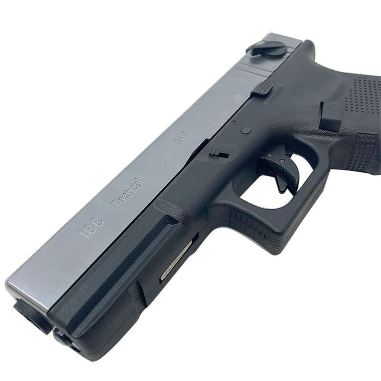 PISTOLA A GAS SCARRELLANTE G18 SILVER WE