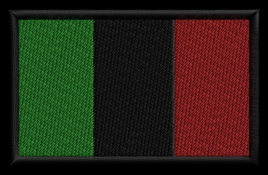 Patch Ricamata RETTANGOLARE 8X5 ITALIANA bassa visibilità Con Velcro