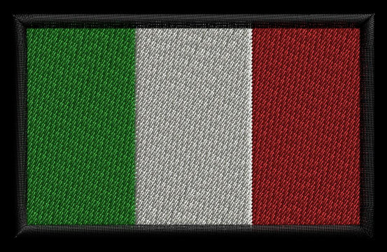 Patch Ricamata RETTANGOLARE 8X5 ITALIANA Con Velcro