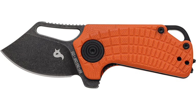 MICRO COLTELLO A LAMA PIEGHEVOLE PUCK CON IMPUGNATURA G10 ARANCIONE BLACK FOX