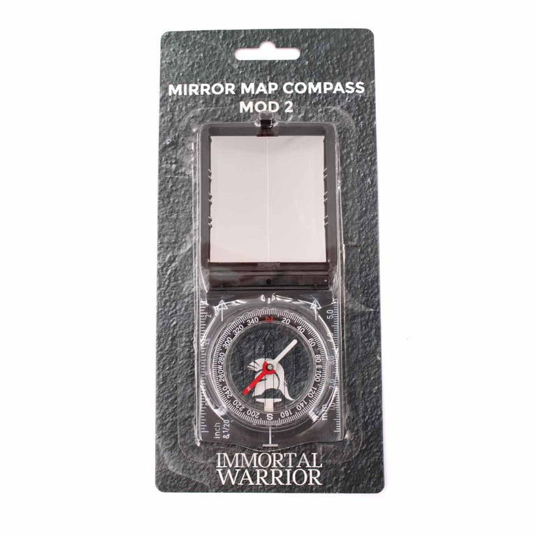 BUSSOLA CARTOGRAFICA TRASPARENTE MOD. 2 CON SPECCHIO IMMORTAL WARRIOR