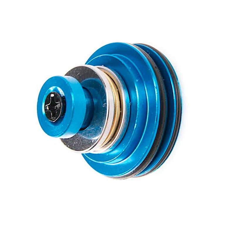 TESTA PISTONE ANTIVUOTO CUSCINETTATA IN ALLUMINIO BLU SHS