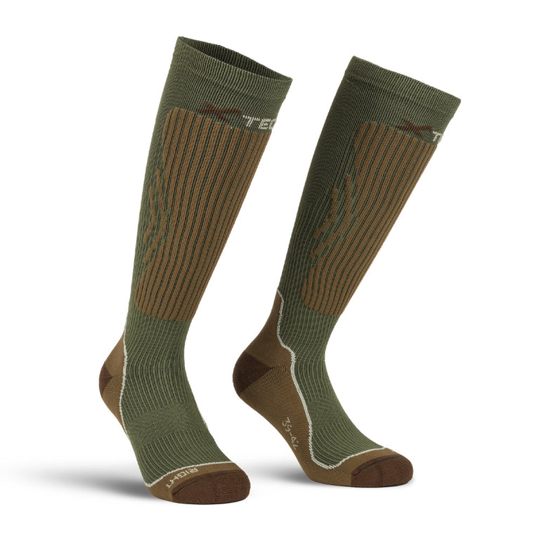 CALZA TECNICA COMPRESSION 08 VERDE MILITARE XTECH
