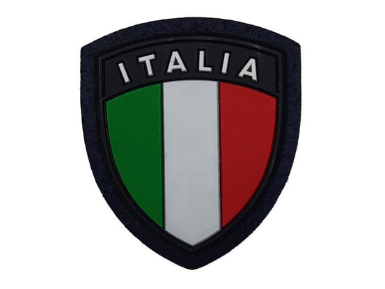 PATCH SCUDETTO ITALIA GOMMATA CON SFONDO BLU DEFCON 5