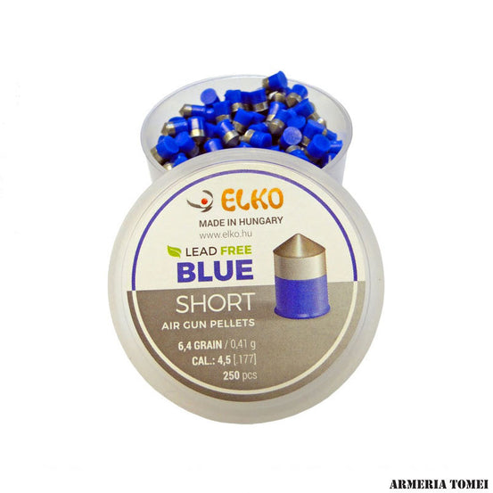 PIOMBINI BLUE PISTOL SHORT LEAD FREE CAL. 4,5 (g 0.41 gr 6.4) 250 PEZZI ELKO