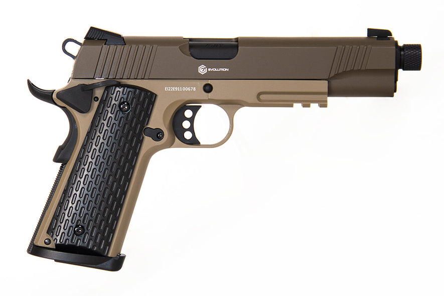 PISTOLA E911 SPECIAL OPERATIONS TAN FULL METAL SCARRELLANTE EVOLUTION AIRSOFT