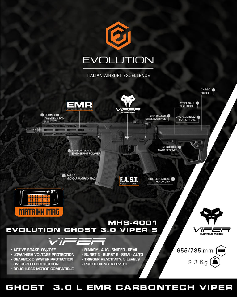 FUCILE SOFTAIR GHOST 3.0 VIPER S EVOLUTION