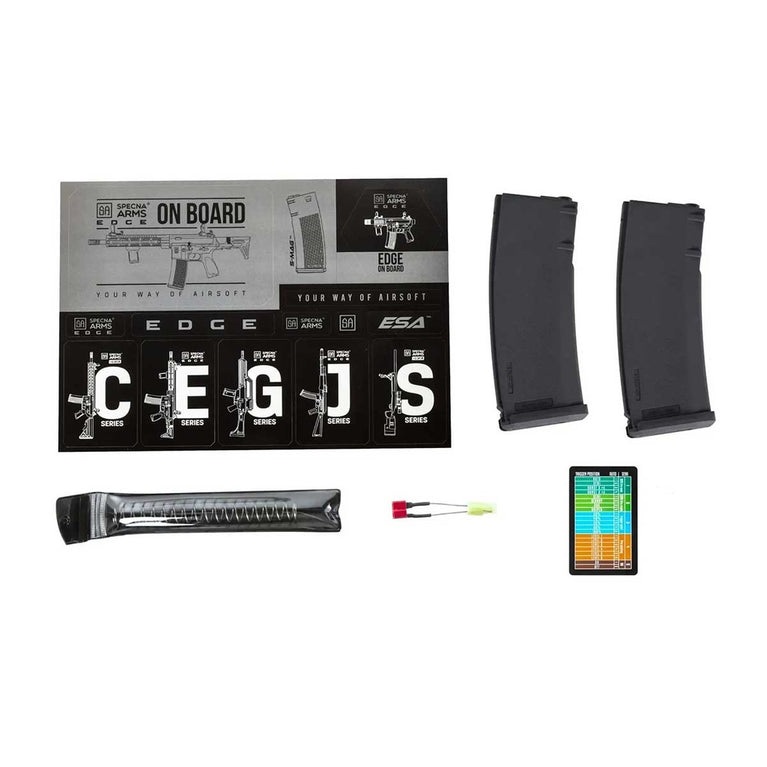 FUCILE SOFTAIR ELETTRICO SA-E39-L EDGE HAL 2 GEN.2 NERO/ROSSO SPECNA ARMS