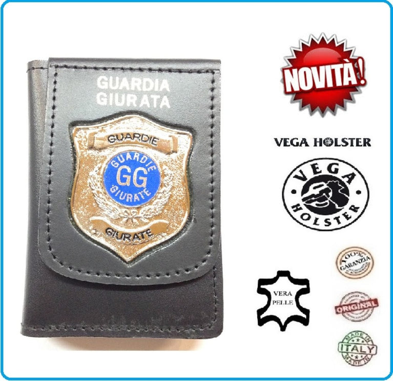 Portafoglio Guardia Giurata Placca Argentata Vega Holster