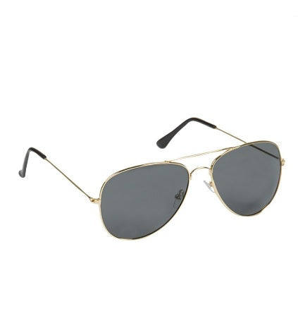 OCCHIALI US PILOT CON MONTATURA DORATA E LENTI NERE MILTEC