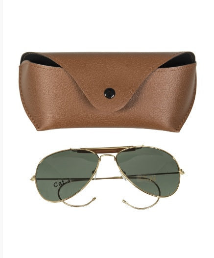 OCCHIALI us pilot CON LENTI VERDI CON CUSTODIA MILTEC