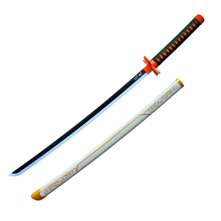 KATANA Demon Slayer IN BAMBÙ CON SISTEMA DI LED E GENERAZIONE DI VAPORE DA 103CM BLOOD HERITAGE