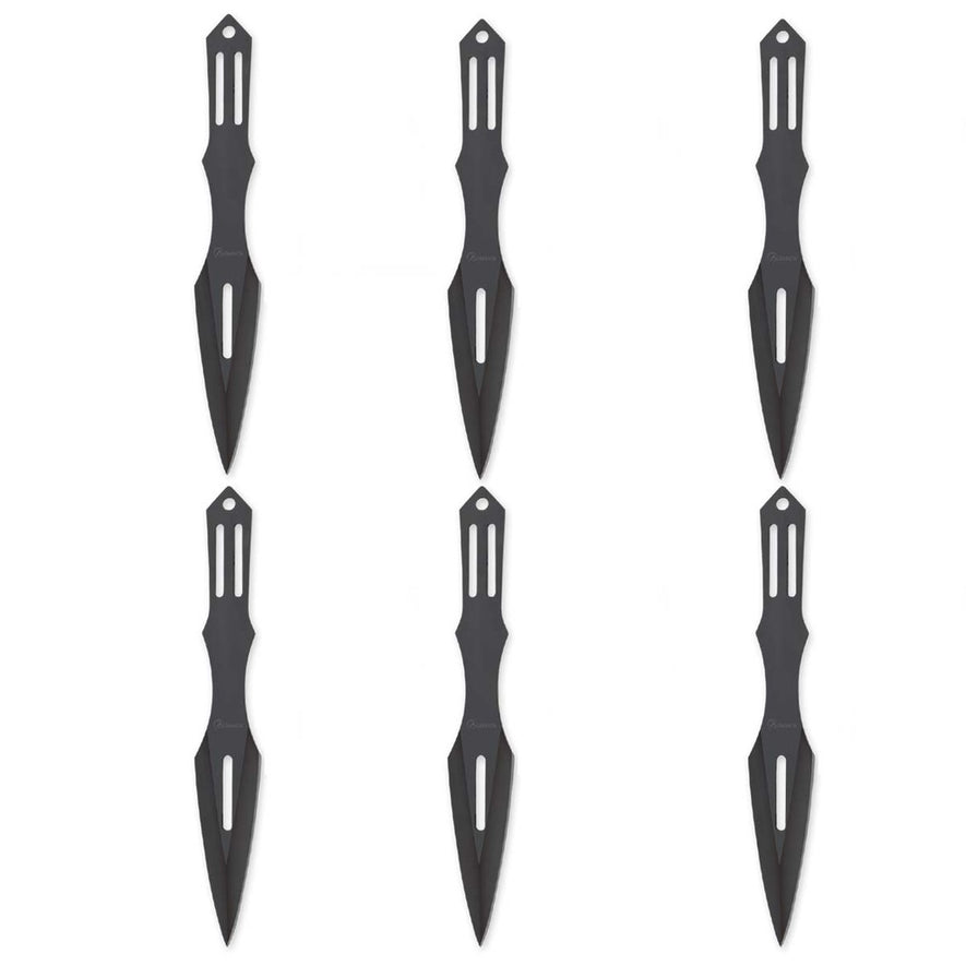 COLTELLI DA LANCIO SET DA 6 COLTELLI CON FODERO COLORE NERO ALBAINOX