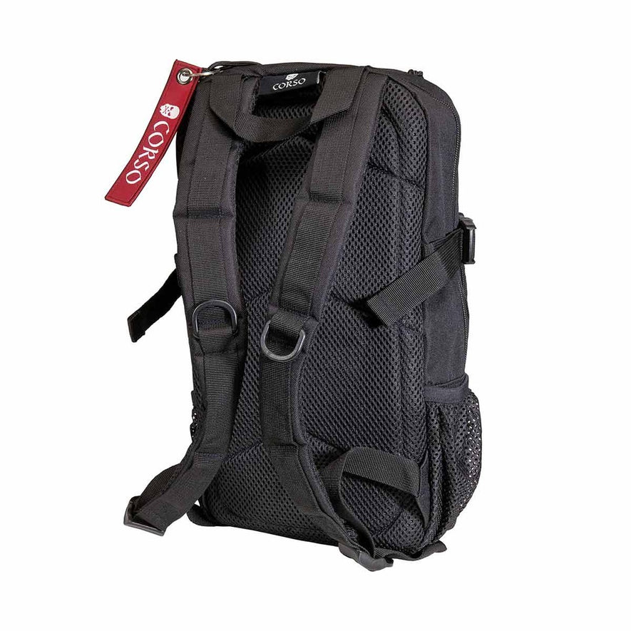 ZAINO NERO DA 14L CON MOSCHETTONE CORSO