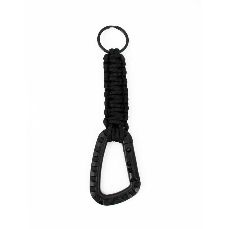 MOSCHETTONE CON PARACORD E ANELLO METALLICO NERO IMMORTAL WARRIOR