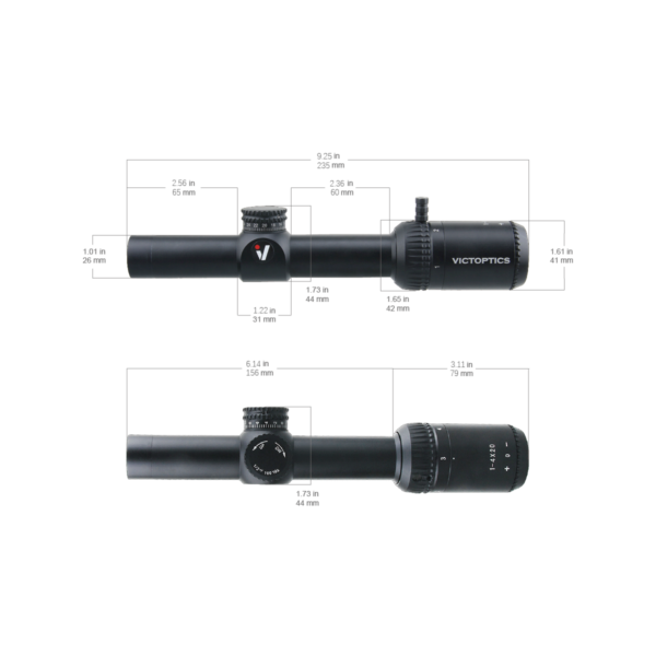 OTTICA TATTICA X4 INGRANDIMENTI 1-4x20 VICTOPTICS