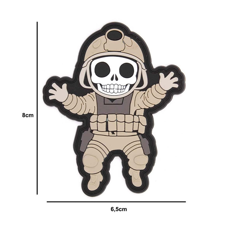 PATCH IN PVC MILITARY SKELETON IMMORTAL WARRIOR