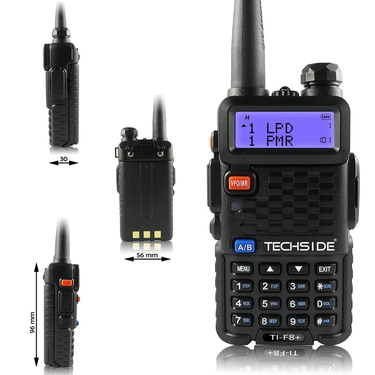 Radio TI-F8+ Radio Tri-Power 8W Vhf/Uhf TECHSIDE