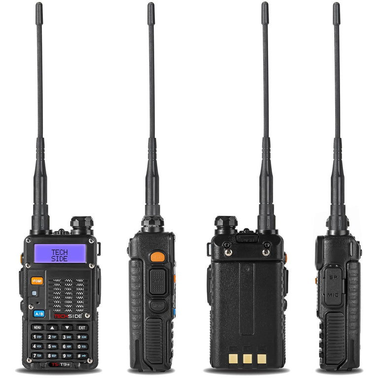 Radio TS-T9+ Radio Tri-Power 8W Vhf/Uhf Premium + Auricolare TSAU e Antenna ad alto guadagno TECHSIDE
