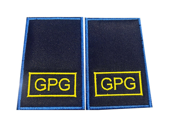 GRADI TUBOLARI RICAMATI CON SCRITTA GPG RETTANGOLO GUARDIA GIURATA