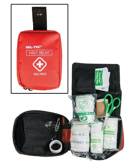 KIT pronto soccorso medico colore ROSSO MILTEC
