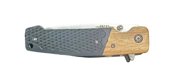 COLTELLO A LAMA RICHIUDIBILE CON IMPUGNATURA IN POLIMERO E LEGNO JKR