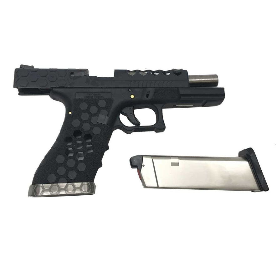 PISTOLA SOFTAIR A GAS HEX-CUT NERA/SILVER AW CUSTOM