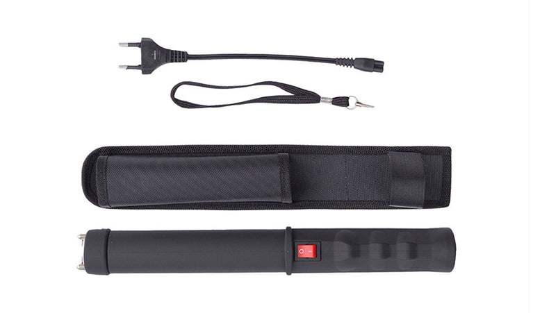 DISSUASORE ELETTRICO DA 3000000 V  CON TORCIA A FORMA DI BASTONE DA 30cm PRAGA TECNOLOGY