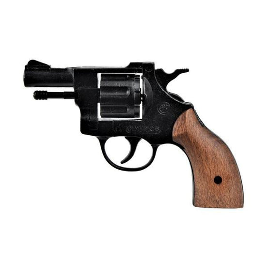 Revolver a salve OLYMPIC con impugnatura in LEGNO calibro 380 BRUNI