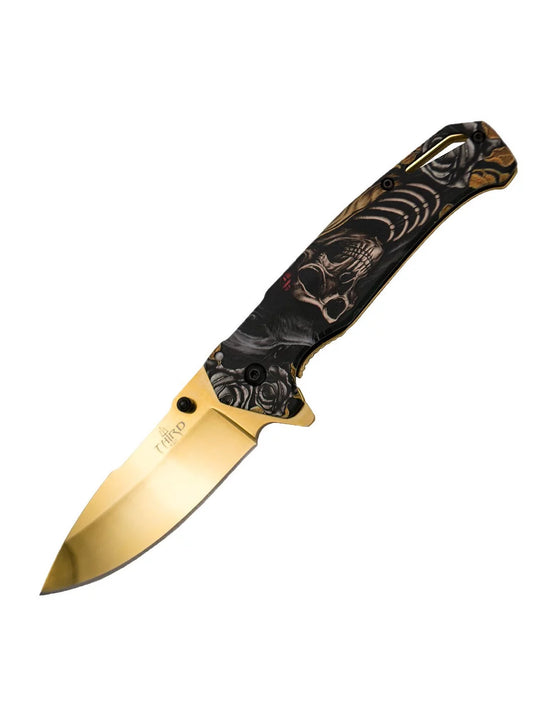 COLTELLO A LAMA RICHIUDIBILE CON APERTURA ASSISTITA GOLDEN DEATH K1930 THIRD AMONT