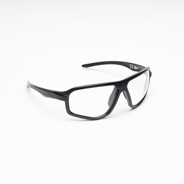 OCCHIALI STRIKER CQSG005 CON LENTI TRASPARENTI E MONTATURA NERA CONQUER