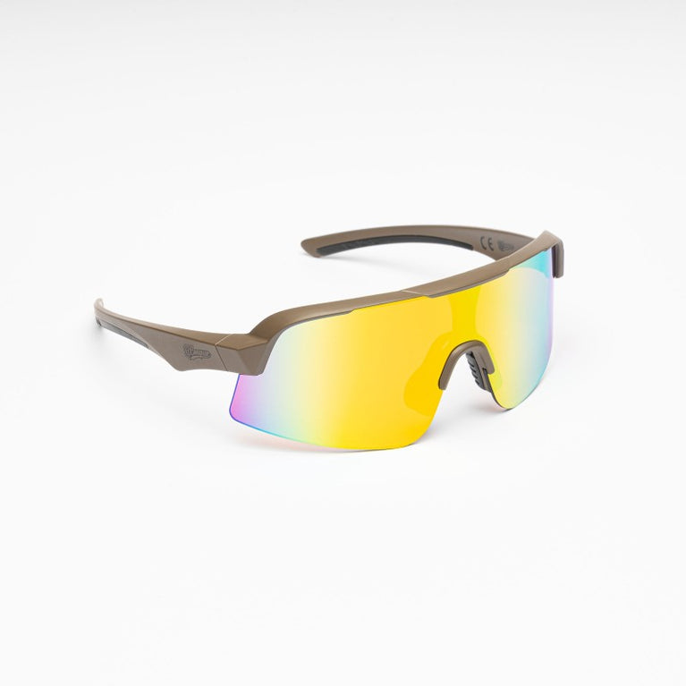 OCCHIALI TYGOR CQSG003 CON LENTI ROUGE MULTICOLOR E MONTATURA TAN CONQUER