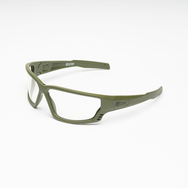 OCCHIALI ZYPHER CQSG001 CON LENTI TRASPARENTI E MONTATURA VERDE CONQUER