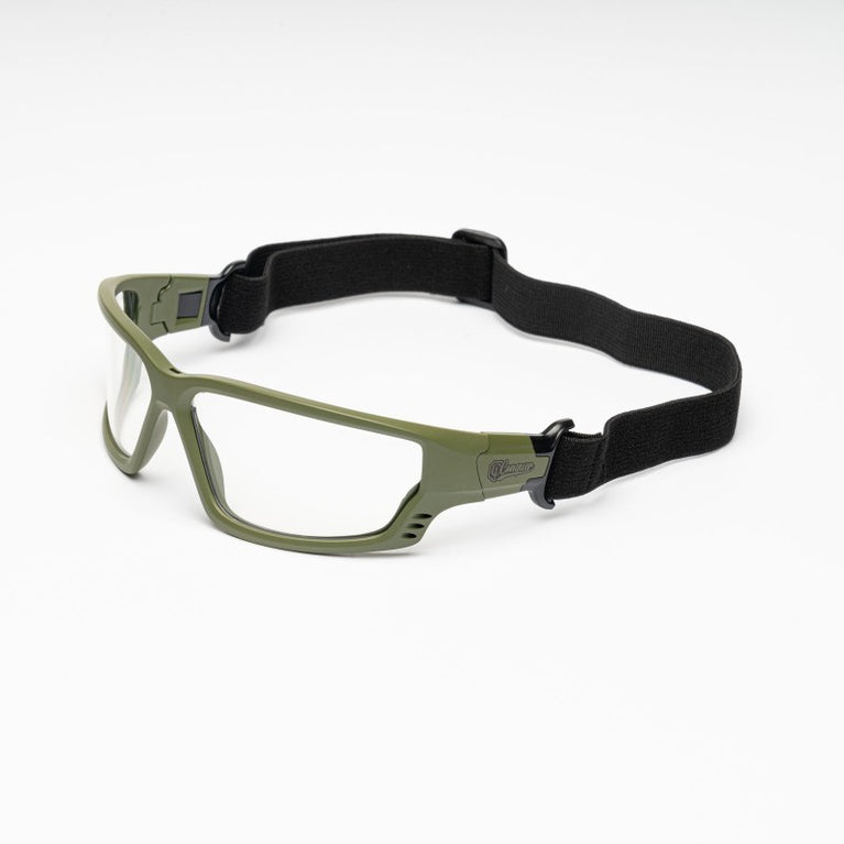 OCCHIALI ZYPHER CQSG001 CON LENTI TRASPARENTI E MONTATURA VERDE CONQUER