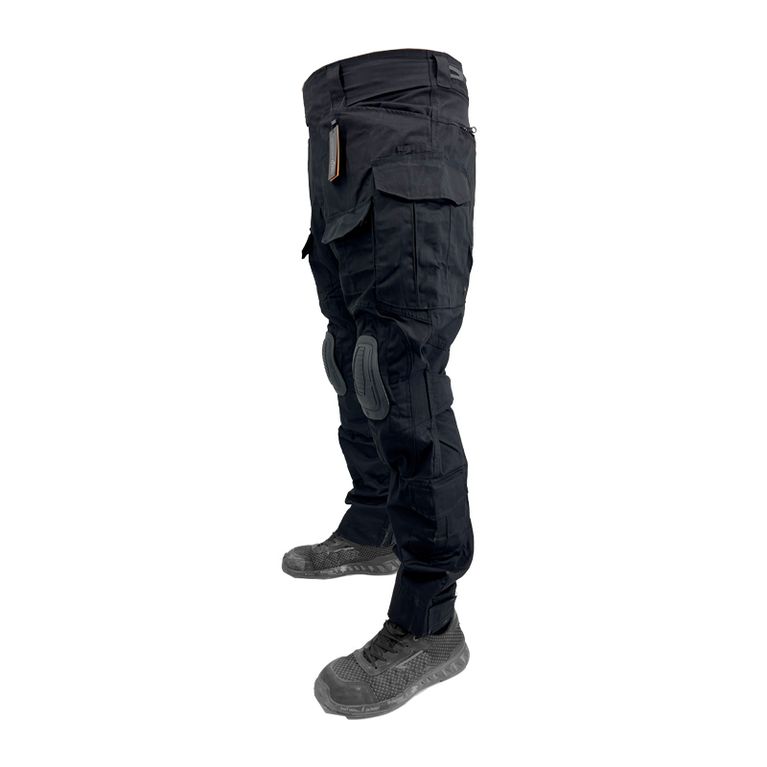 PANTALONI CON GINOCCHIERE M3G NERI CONQUEST TACTICAL