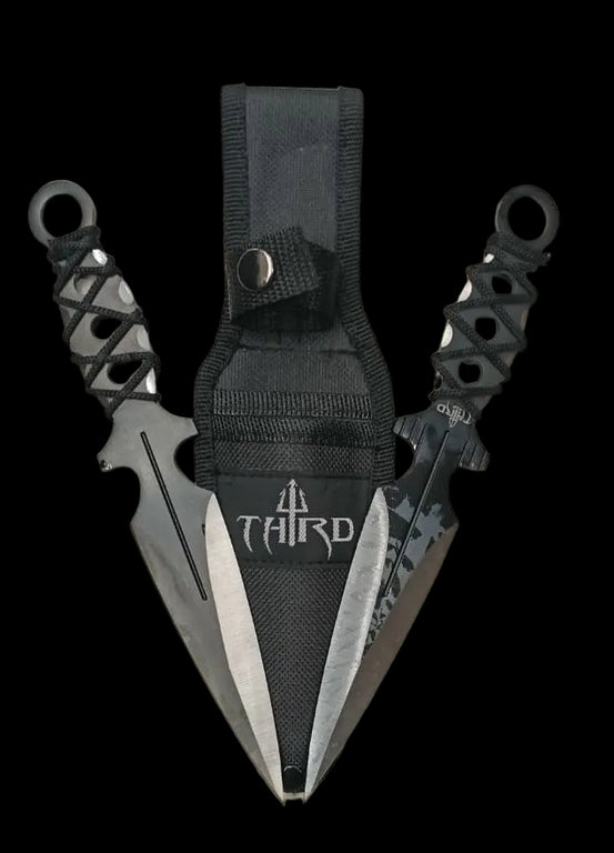 SET DA 2 COLTELLI DA LANCIO CON FODERO IN NYLON THIRD AMONT