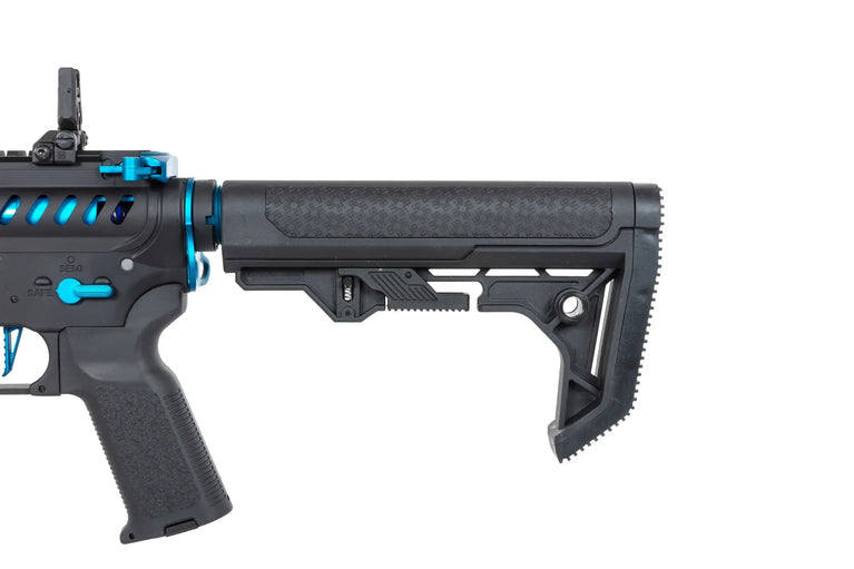 FUCILE SOFTAIR ELETTRICO SA-E40 EDGE HAL2 ETU LIGHT OPS STOCK GEN.2 NERO/BLU SPECNA ARMS