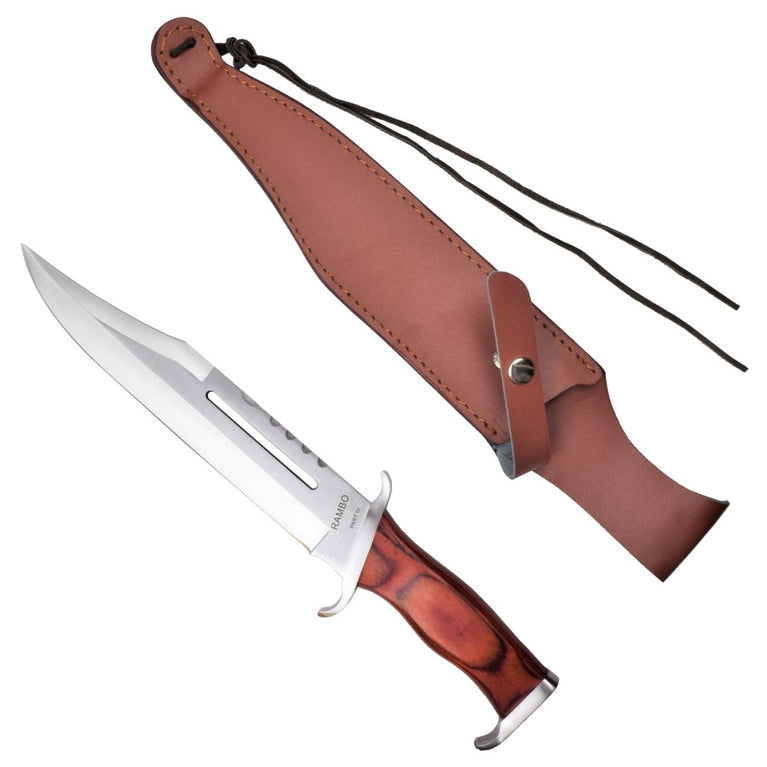 COLTELLO RAMBO III CON FODERO IN CUOIO