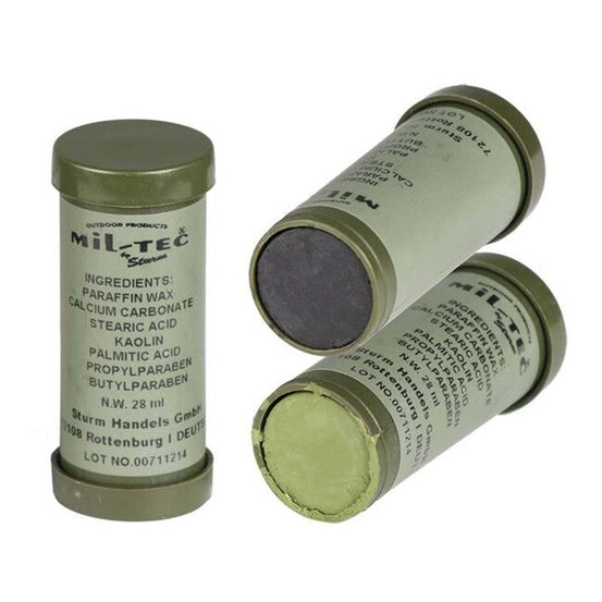 TRUCCO STICK NERO E VERDE MIL-TEC