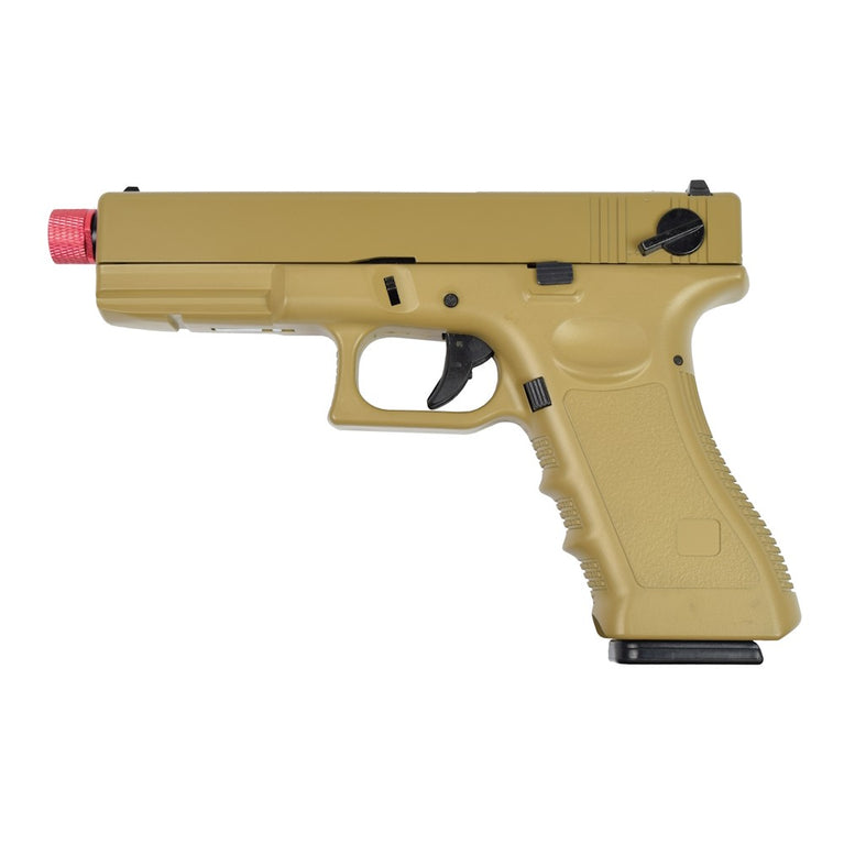 PISTOLA A GAS SCARRELLANTE CON CARRELLO IN METALLO TAN VIGOR